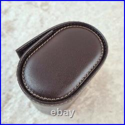 PATEK PHILIPPE Travel Watch Box Carry Box Case Dark Brown Leather