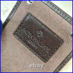 PATEK PHILIPPE Travel Watch Box Carry Box Case Dark Brown Leather