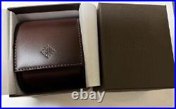 PATEK PHILIPPE Travel Watch Box Carry Box Case Dark Brown Leather Box