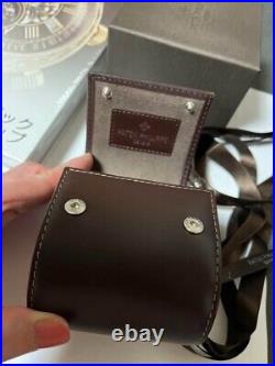 PATEK PHILIPPE Travel Watch Box Carry Box Case Dark Brown Leather Box