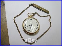 PATEK PHILPPE 20 JEWELS OPEN FACE 18K GOLD CASE RUNING Pocket Watch SER# 190744