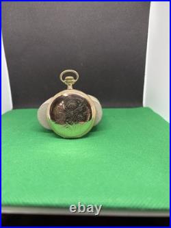 POCKET WATCH 280 SOUTH BEND FANCY HUNTER 51mm 15j GOLD FILLED CASE! LS3
