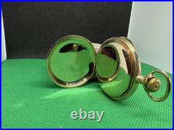 POCKET WATCH 280 SOUTH BEND FANCY HUNTER 51mm 15j GOLD FILLED CASE! LS3