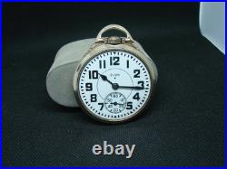 POCKET WATCH ELIGN 21j B. W. RAYMOND RAILROAD STYLE GOLD FILLED 50 mm CASE! Ccc7