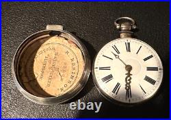 Pair Case Fusee Silver pocket watch early 1800s