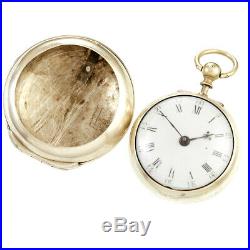 Pair Case Keywind Verge Pocket Watch By English Watchmaker John Mintern C1760s