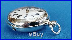 Pair Case Verge Fusee Pocket Watch Richard Eade Steyning London 1860 Serviced