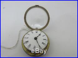 Pair Case Verge Pocket Watch- No outer case Late 18th Early 19th Century