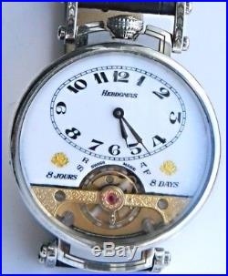 Partially Engraved Wristwatch Cases For Pocket Watch Movements