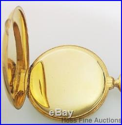 Patek Philippe 18k Gold Minty Huge Orig J S Hunter Case Pocket Watch