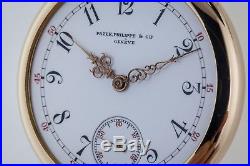 Patek Philippe Pocket Watch, 14K Solid Yellow Gold, Lepin Case Year 1905, Enamel