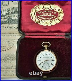Patek Philippe Pocket Watch 18k Gold Case & Certificate 52mm Gondolo Spe Edition