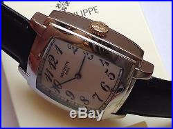 Patek Philippe pocket watch movement custom made steel case watch service box