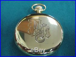 Patek Philippe pocket watch signed movement and dial gold filled case 1910