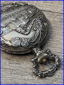 Pennsylvania Railroad PRR Keystone Pocket Watch Hunter Case WORKS! Nice PG5