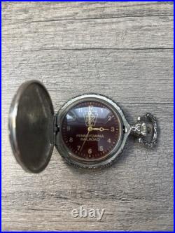 Pennsylvania Railroad PRR Keystone Pocket Watch Hunter Case WORKS! Nice PG5