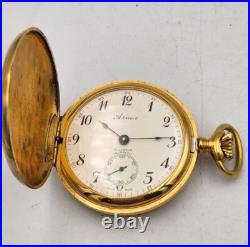 Peugeot Incabloc 17 Jewels Swiss Made Pocket Watch Horse Jockey Horses Rare