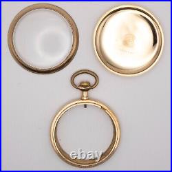 Philadelphia 16-Size Gold-Filled Antique Pocket Watch Case with Train Motif