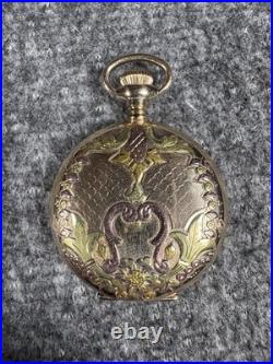 Philadelphia Case Co 25 Yrs 2 Tone Fancy Pocket Watch Case 0s Elgin 320 Parts