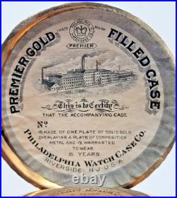 Philadelphia Premier Full Hunter 18s Pocket Watch Case Gold Filled SB4S71