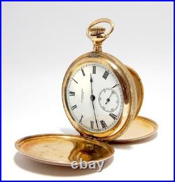 Pocket Hunter New York Standard Watch Co Dial Porcelain Gold Plated Needs Review
