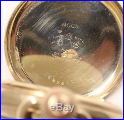 Pocket Watch 1917 Waltham USA 15 Jewel 10ct Gold Filled Dennison Moon Case