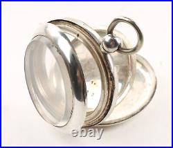 Pocket Watch Case18 Size Sterling Silver Key Wind Triple Hinged-CA-40