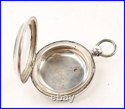 Pocket Watch Case18 Size Sterling Silver Key Wind Triple Hinged-CA-40