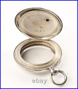Pocket Watch Case18 Size Sterling Silver Key Wind Triple Hinged-CA-40