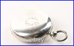 Pocket Watch Case18 Size Sterling Silver Key Wind Triple Hinged-CA-40