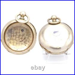 Pocket Watch Cases Lot of 10 Silveroide/Silverine Keywind for 18 Size Movements