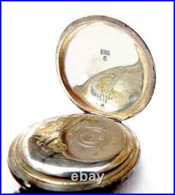 Pocket Watch Cronometro Escasany Dial Porcelain Case Silver 53mm 1910c Working