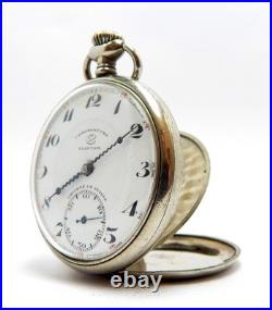 Pocket Watch ELECTION Grand Prix Open Face Case Steel 49mm Circa 1920 Working