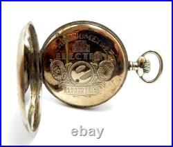 Pocket Watch ELECTION Grand Prix Open Face Case Steel 49mm Circa 1920 Working