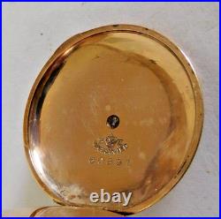 Pocket Watch Elgin 14k Stiffened Case Hunting Case with 1- 0.20ct Diamond