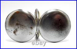 Pocket Watch Hunter Hand Winding Case Steel 51mm Circa 1900 Needs Review