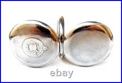 Pocket Watch JUNGHANS Hunter Hand Winding Case Silver 52mm Circa 1920 Working