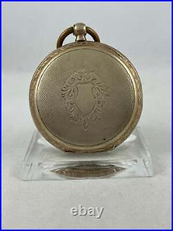 Pocket Watch Key Lift 0,800er Silver With Gold Plated Case, Works
