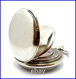 Pocket Watch LONGINES Cal 20.53 Dial Porcelain Case Steel 55mm 1905c Working