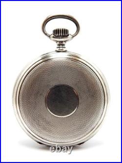 Pocket Watch LONGINES Hunter 7 Grands Prix Case Silver 50mm Circa 1920 Working