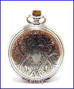 Pocket Watch LONGINES Hunter 7 Grands Prix Case Silver 50mm Circa 1920 Working