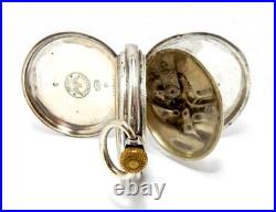 Pocket Watch LONGINES Hunter 7 Grands Prix Case Silver 50mm Circa 1920 Working