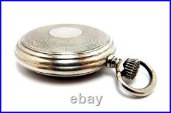 Pocket Watch LONGINES Hunter 7 Grands Prix Case Silver 50mm Circa 1920 Working