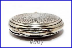 Pocket Watch LONGINES Hunter 7 Grands Prix Case Silver 50mm Circa 1920 Working