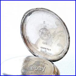 Pocket Watch LONGINES Hunter Cal 18.50 Case Silver 50mm Circa 1920 Working
