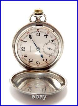 Pocket Watch LONGINES Hunter Cal 18.50 Case Silver 51mm Circa 1925 Working
