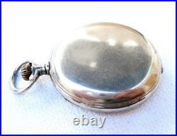 Pocket Watch LONGINES Hunter Cal 18.50 Case Steekl 51mm Circa 1915 Working