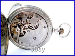 Pocket Watch LONGINES Hunter Cal 18.50 Case Steekl 51mm Circa 1915 Working