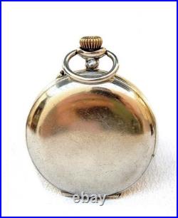 Pocket Watch LONGINES Hunter Cal 18.50 Case Steel 49mm Circa 1910 Working
