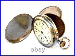 Pocket Watch LONGINES Hunter Cal 18.50 Case Steel 49mm Circa 1910 Working